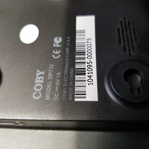 Coby DP732 digital picture frame NO AC ADAPTER tested works open box new - Picture 7 of 12